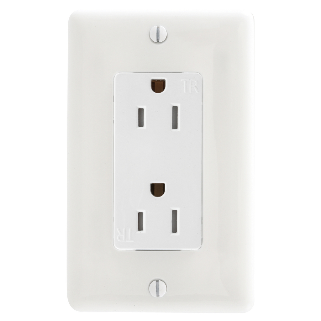 15A Receptacle Duplex Decorator Tamper-Resistant, 125V White