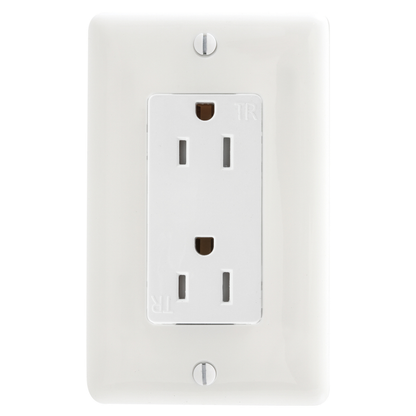 15A Receptacle Duplex Decorator Tamper-Resistant, 125V White