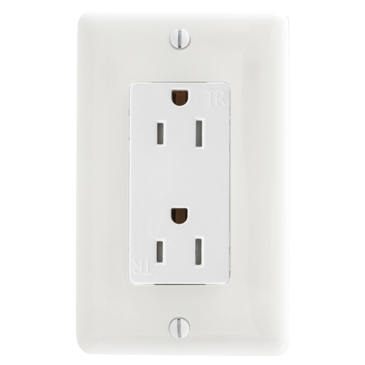 15A Receptacle Duplex Decorator Tamper-Resistant, 125V White