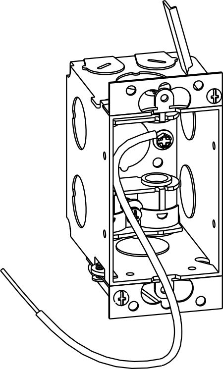 2-3/4" DEEP, GANGABLE 1-GANG OLD WORK SWITCH BOX WITH MC CLAMPS