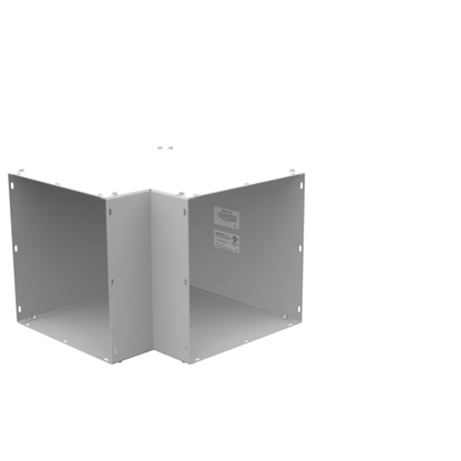 16x11.875x16 Wireway Elbow 90 Side Wall Access ANSI 61 Gray Steel