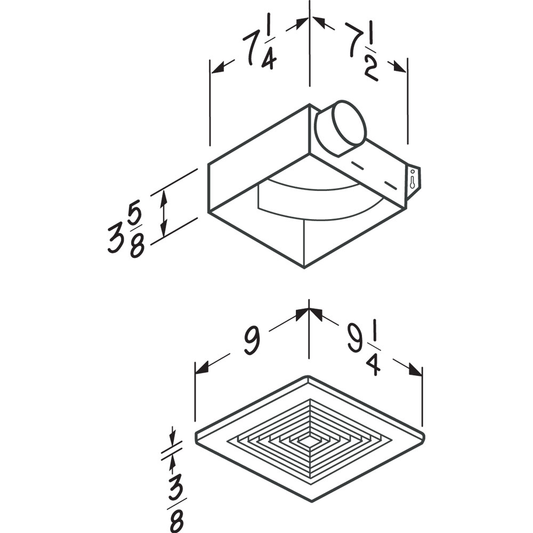 Broan® 50 CFM Ventilation Fan, 4.0 Sones