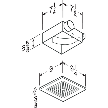 70 CFM Wall/Ceiling Mount Bathroom Exhaust Fan