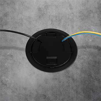 6AT Evolution™ Recessed Poke-Thru Surface Style Cover, Black 6CTCBK