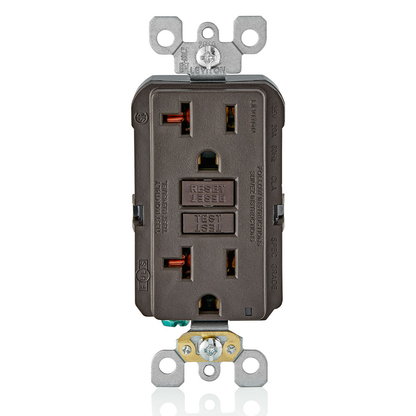 20 Amp, Self Test, Non Tamper-Resistant GFCI Outlet with LED Indicator Light