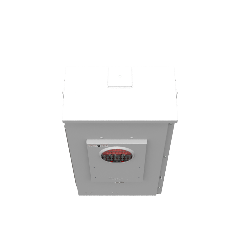 13 Terminal Ringless Large Closing Plate Test Switch Prewired 200-400 Ampere Painted Steel Single Front Piano Hinge Cover Hasp Current Transformer Mounting Included 120-208 Volt