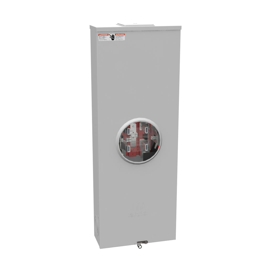 5 Terminal Ringless Large Closing Plate With 3 In Hub Pack Inside Meter Socket Lever Bypass 7-8 In Barrel Lock Ground With Bracket Provision