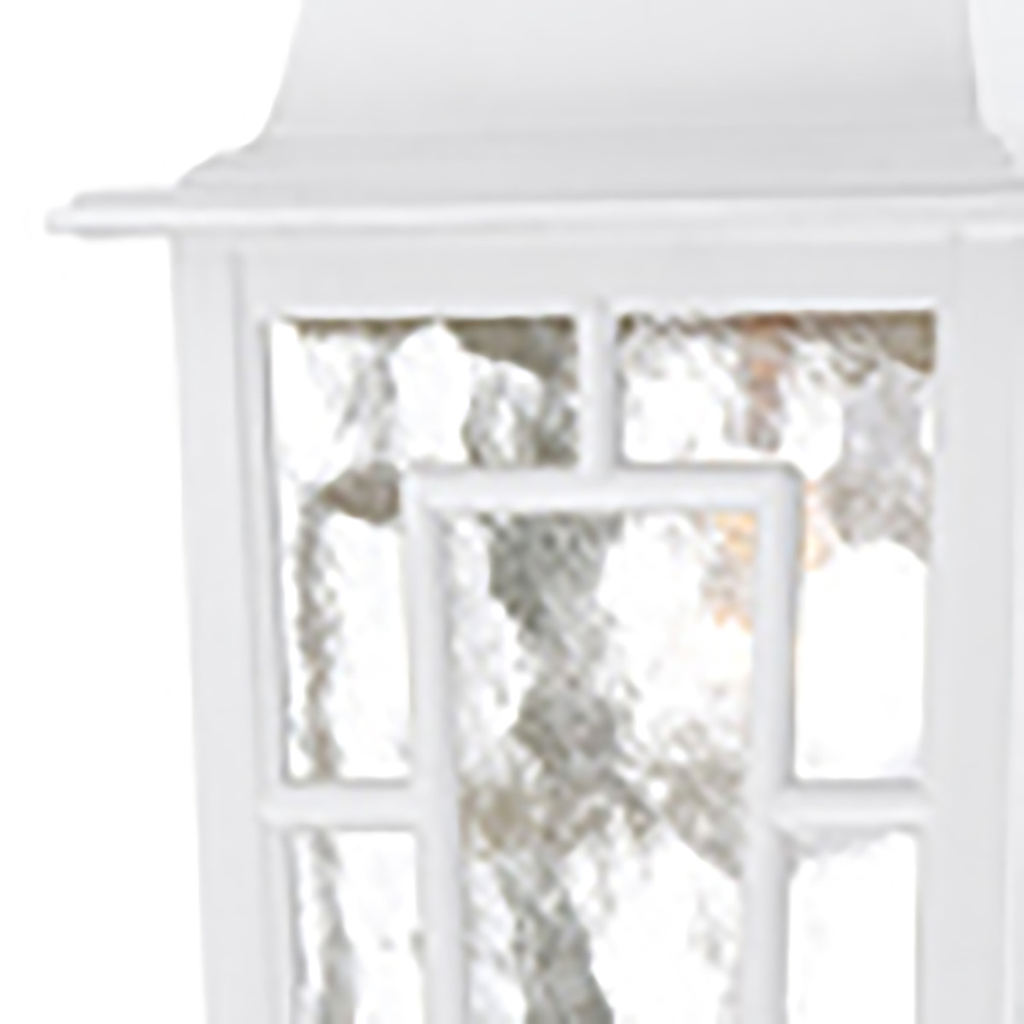 Banyan - 1 Light 11" Hanging Lantern with Clear Water Glass - White Finish