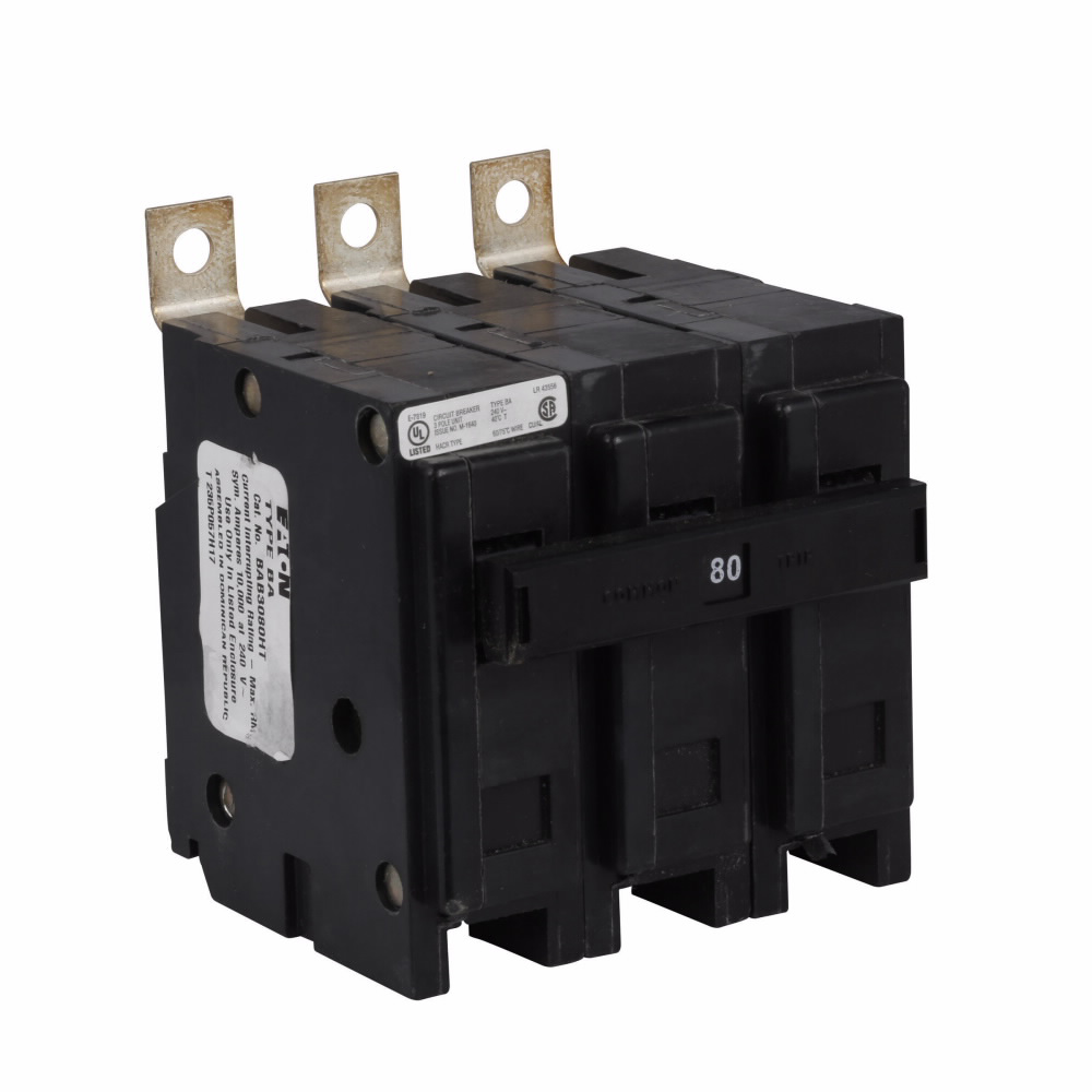 Breaker 80A 3P 240V Type BAB 10 KAIC Bolt on