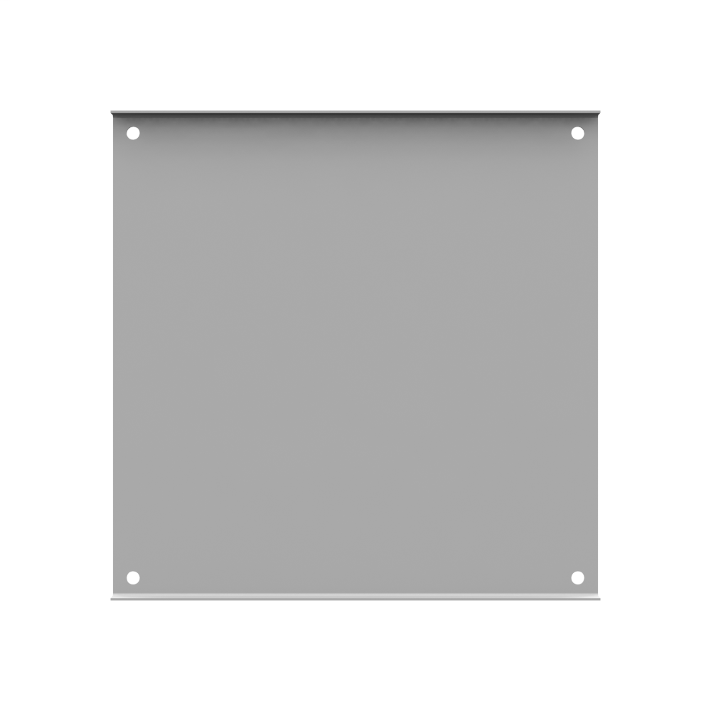 Back Panel Non UL Listed 24X24 Hinge Cover White Steel