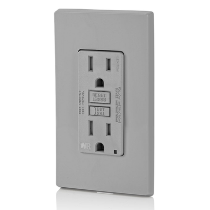 15 Amp GFCI Weather-Resistant Outlet, Self Test, Tamper-Resistant with LED Indicator Light