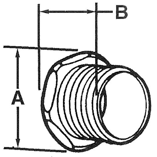1" Long Conduit Speed Nipple - Zinc Die Cast 3/4"