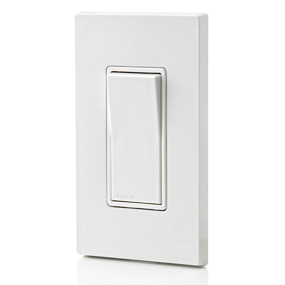 15 Amp Decora Single-Pole Switch, Self-Grounding, White
