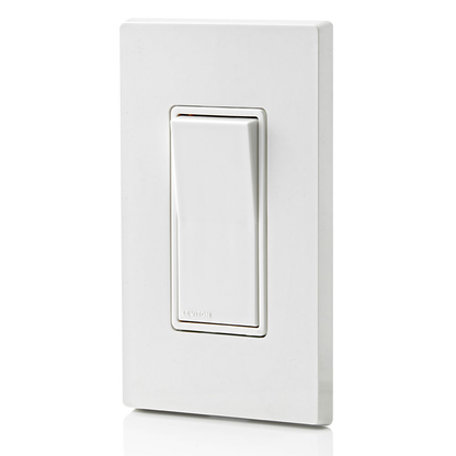 15 Amp Decora Single-Pole Switch, Self-Grounding, White