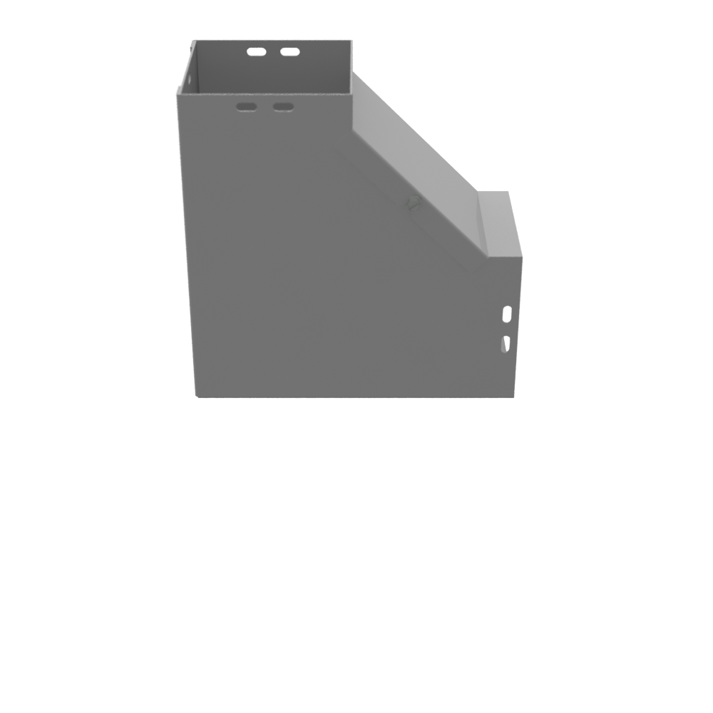 8.438x4.114X8.438 Wireway Elbow 90 Inside Opening ANSI 61 Gray Steel