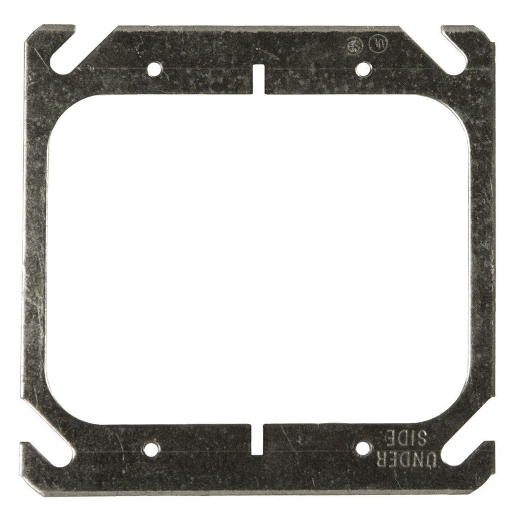 4 in. Square Cover, 2-Device, Flat