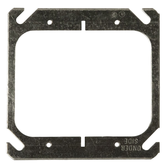 4 in. Square Cover, 2-Device, Flat