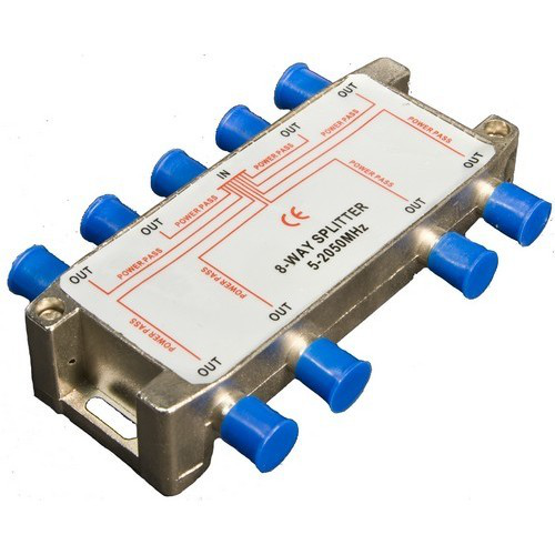 8 Way Splitters with Ground Block 5-2050Mhz