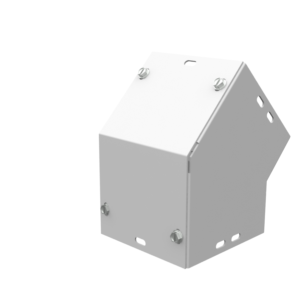 6.234X4X5.593 Wireway Elbow 45 Corner ANSI 61 Gray Steel