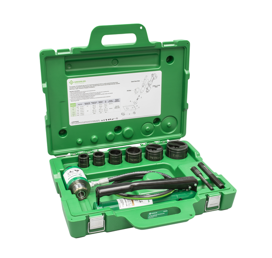 11-Ton Hydraulic Knockout Kit with Hand Pump and Slug-Buster® 1/2" - 2"