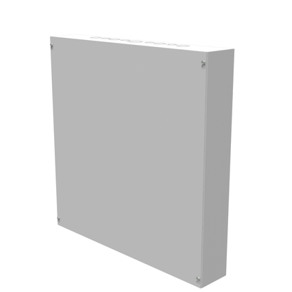 24X4X24 Screw Cover Type 1 UL Steel KOs Gray Cover w/Teardrop Slots Holes In Back
