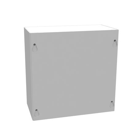 8x4X8 Screw Cover Type 1 UL Steel No KO Gray Cover w/ Teardrop Slots Holes In Back