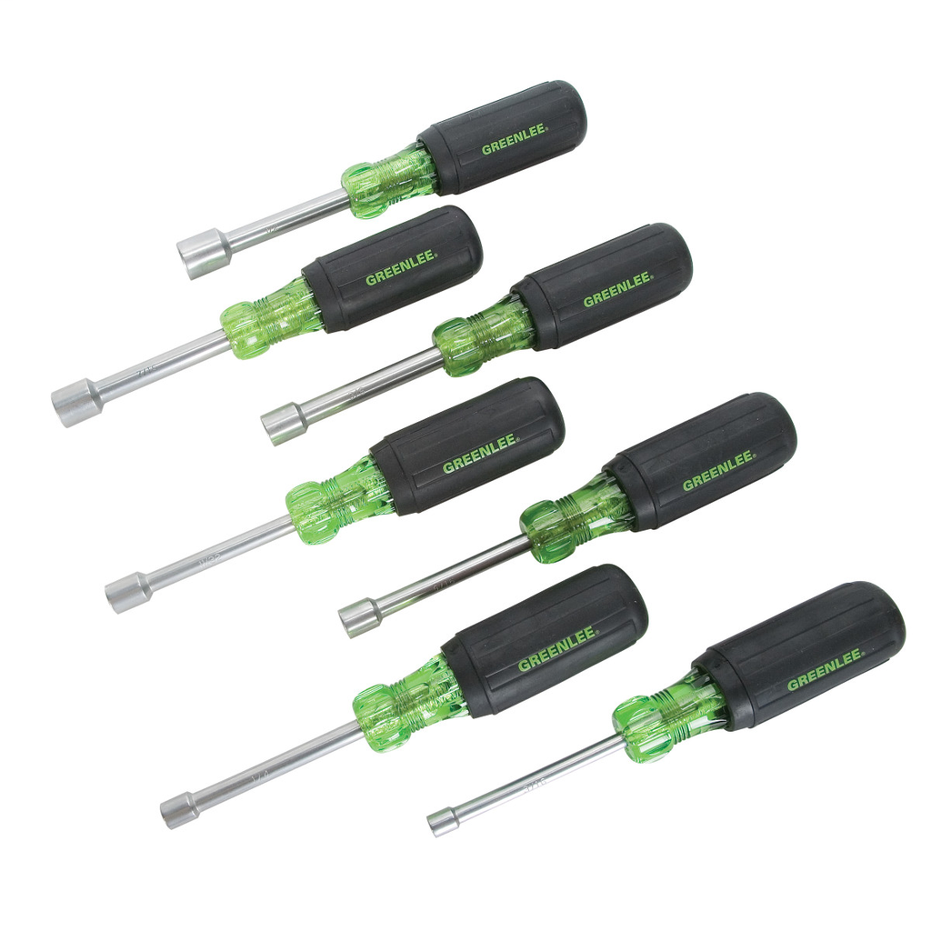 7-Piece Nut Driver Set (3" Shank): Sizes 3/16", 1/4",5/16", 11/32", 3/8", 7/16" & 1/2"