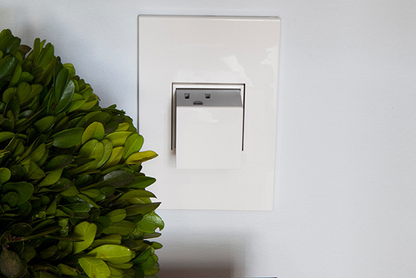 adorne® Gloss White 1-Gang Screwless Wall Plate with Microban®