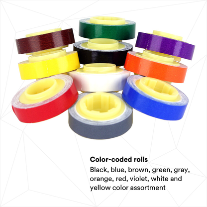 3M ScotchCode Wire Marker Tape Dispenser with Tape STD-C, compact design for easy handling, 25/Case