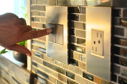 adorne® Brushed Stainless 1-Gang Screwless Wall Plate