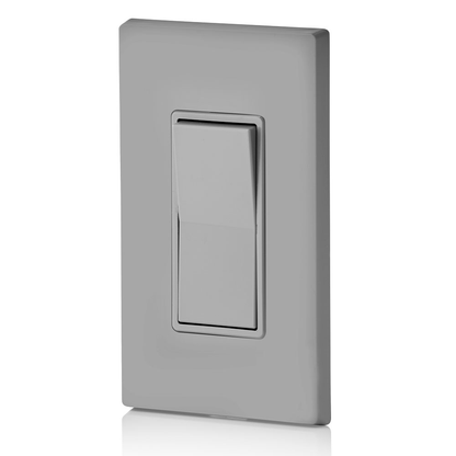 15 Amp Decora Rocker 3-Way Switch, Grounding, Gray