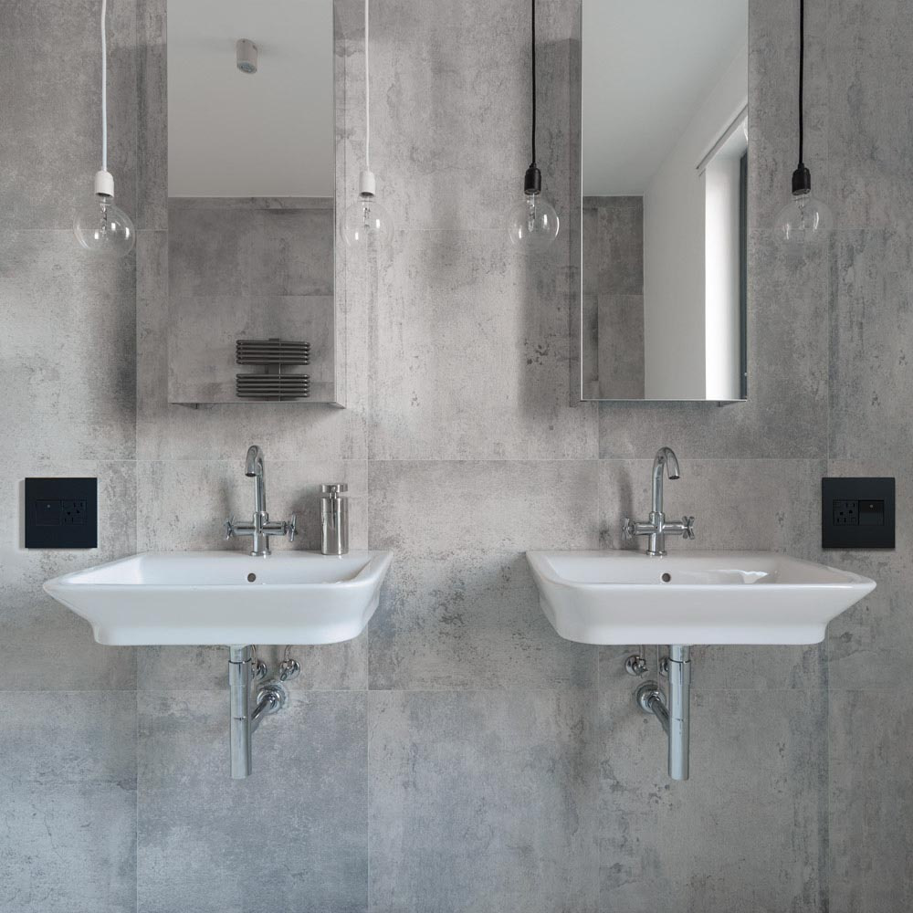 adorne® Graphite 1-Gang+ Screwless Wall Plate with Microban®
