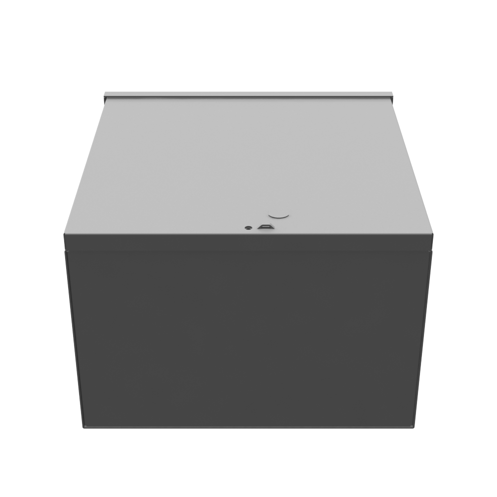 12x8x12 Screw Cover Type 3R UL Steel No KO ANSI 61 Gray Quad D KO For Lock  Holes In Back