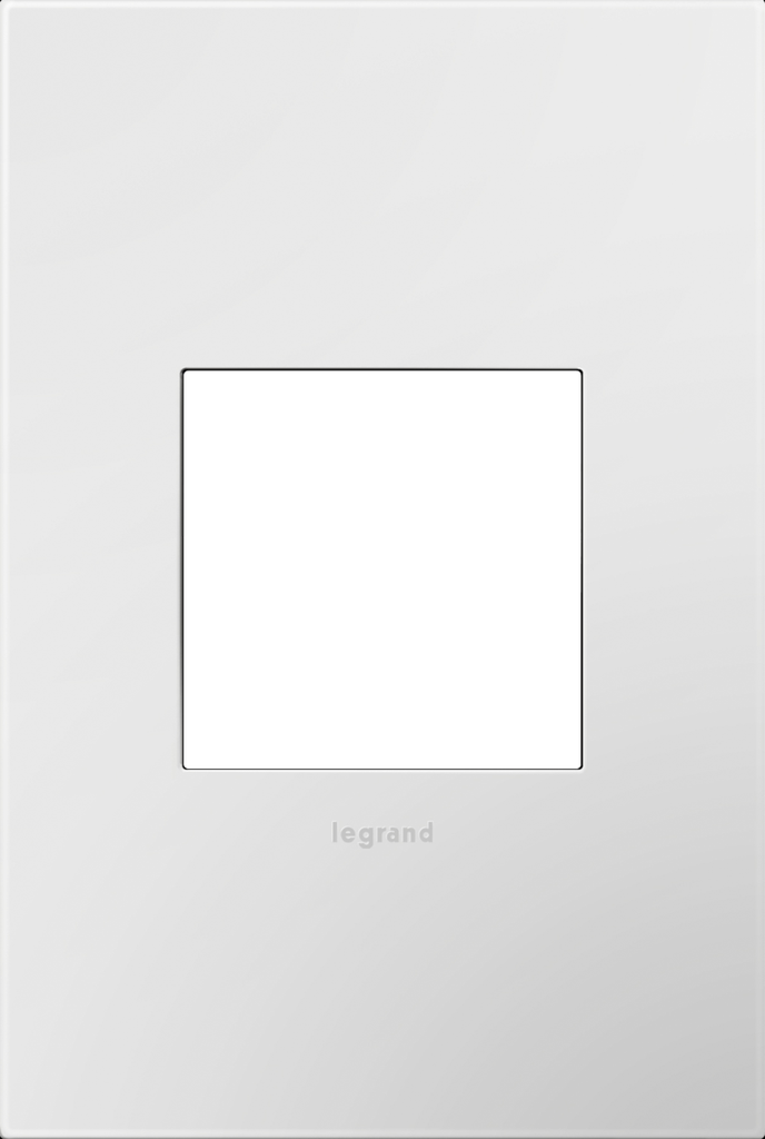 adorne® Gloss White 1-Gang Screwless Wall Plate with Microban®