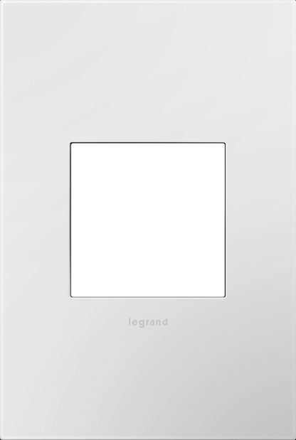 adorne® Gloss White 1-Gang Screwless Wall Plate with Microban®