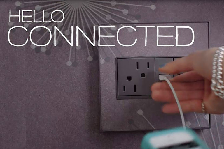 adorne® USB Outlet, Half-Size, Magnesium