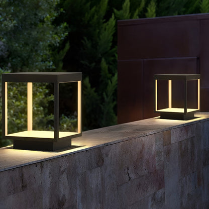 [Open-Box]Concrete Pillar Lights Modern Open-Frame Square LED Light