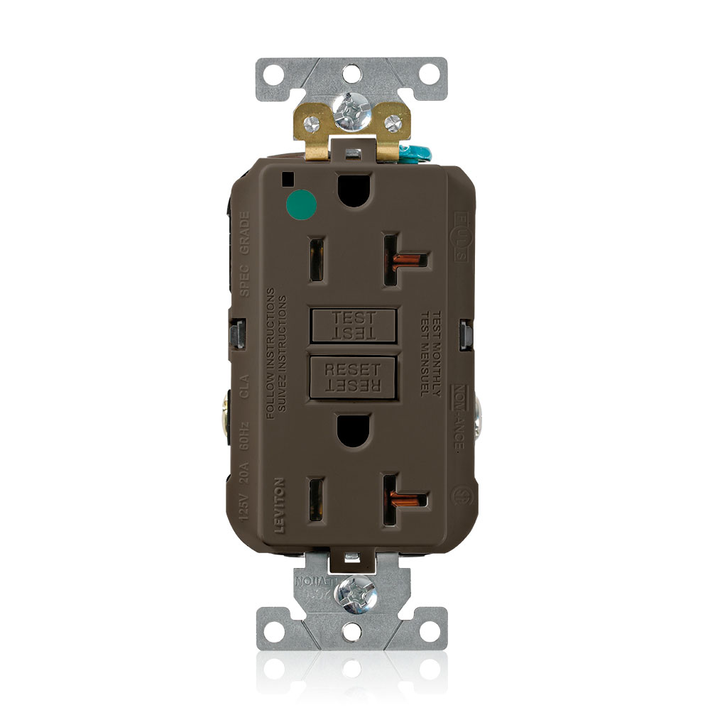 20 Amp SmartlockPro® GFCI Receptacle/Outlet, Hospital Grade