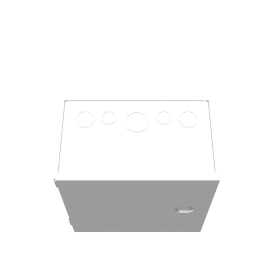 10x6x10 Hinge Cover Type 1 UL Listed Steel Knockouts ANSI 61 Gray Flush Pull Ring Formed Hinges Mounting Holes In Back