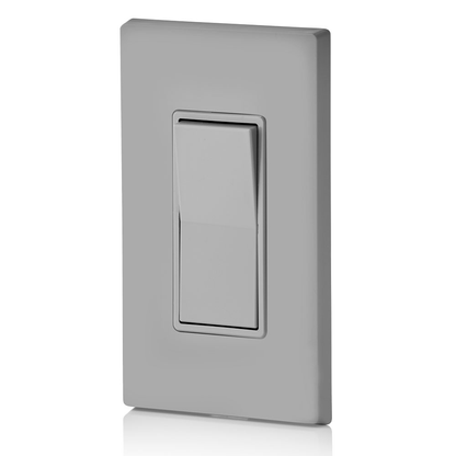 15 Amp Decora Rocker 4-Way Switch, Grounding, Gray