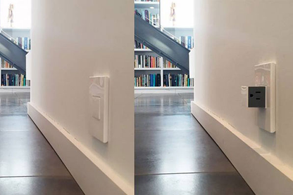 adorne® Gloss White 1-Gang Screwless Wall Plate with Microban®