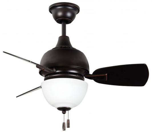 30" Ceiling Fan with Blades and Light Kit - DA30OBG3-WG