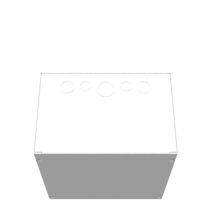 12x8x12 Screw Cover Type 1 UL Steel KOs Gray Cover w/Teardrop Slots Holes In Back