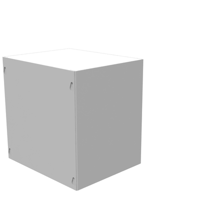 10x8x10 Screw Cover Type 1 UL Steel No KO Gray Cover w/ Teardrop Slots Holes In Back