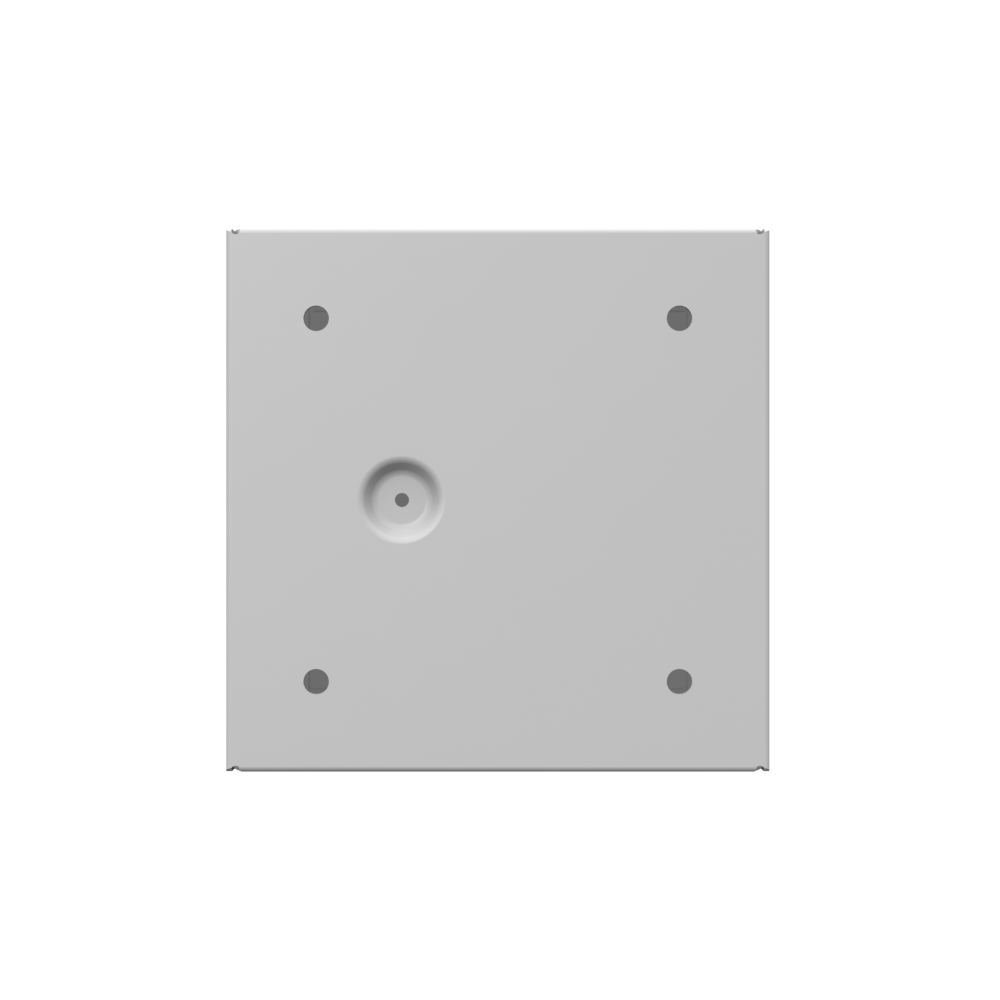 6x4X6 Screw Cover Type 1 UL Steel KOs Gray Cover w/Teardrop Slots Holes In Back
