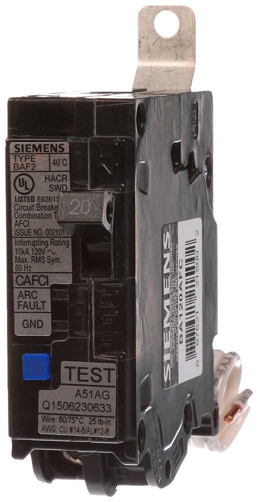 BRKR BAF2 AFCI 1P 120V 20A 10KA