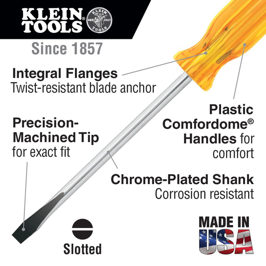 1/8-Inch Cabinet Tip Screwdriver 3-Inch Shank