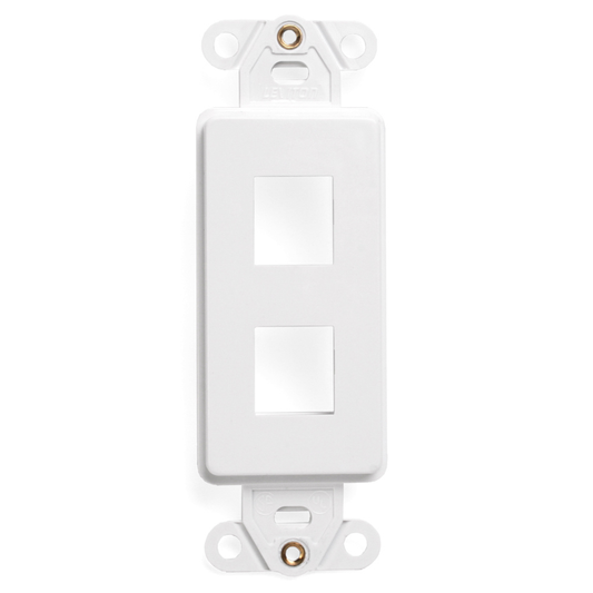 Antimicrobial Treated QUICKPORT™ Decora Multimedia Insert, 2 Ports, White