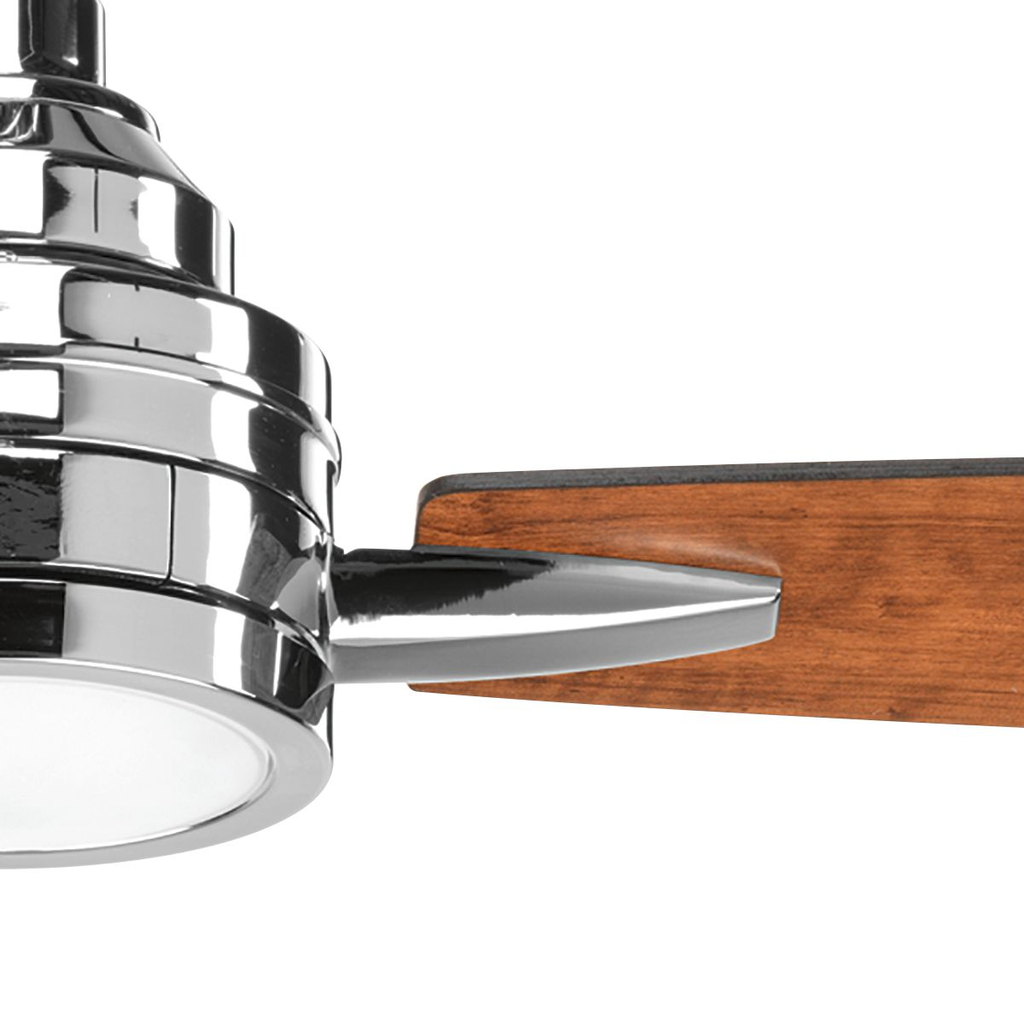 60" LED 3-Blade ceiling fan in Polished Chrome