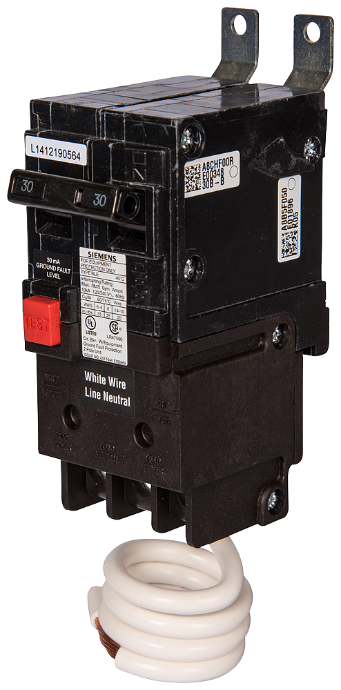 BRKR BLEH GFCI 30mA 2P 240V 40A 22KA